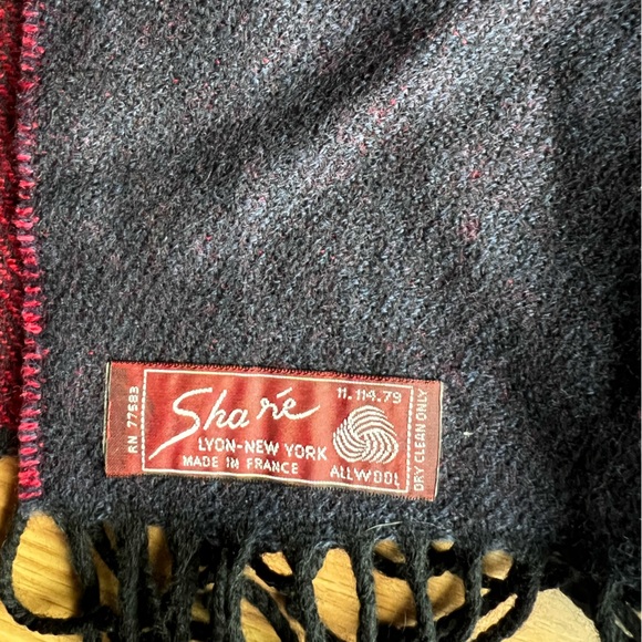 Sharé all wool golfer vintage scarf made in France - Picture 4 of 4